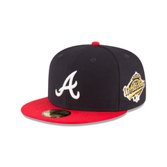 Braves Navy Patch Up 950 Snapback - The Locker Room of Downey