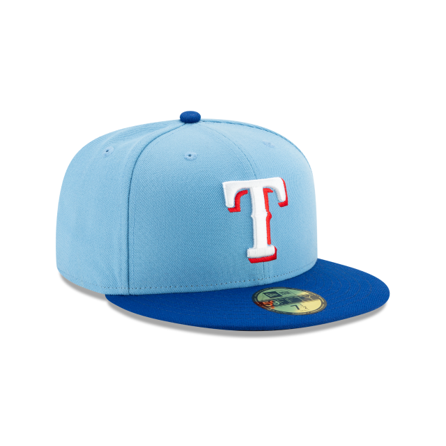 Texas Rangers - Sky Blue - New Era 5950 Fitted Cap | Elite Laced